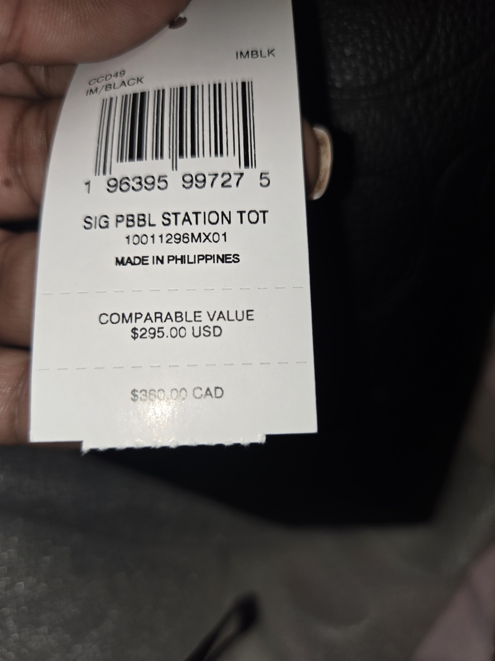 Coach Black Signature C Leather Tote BNIP - Picture 4 of 6